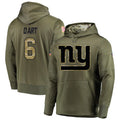 Jdoa NY.Giants #6 Jaxson Dart Player Salute to Service Hoodies Stitched Jerseys