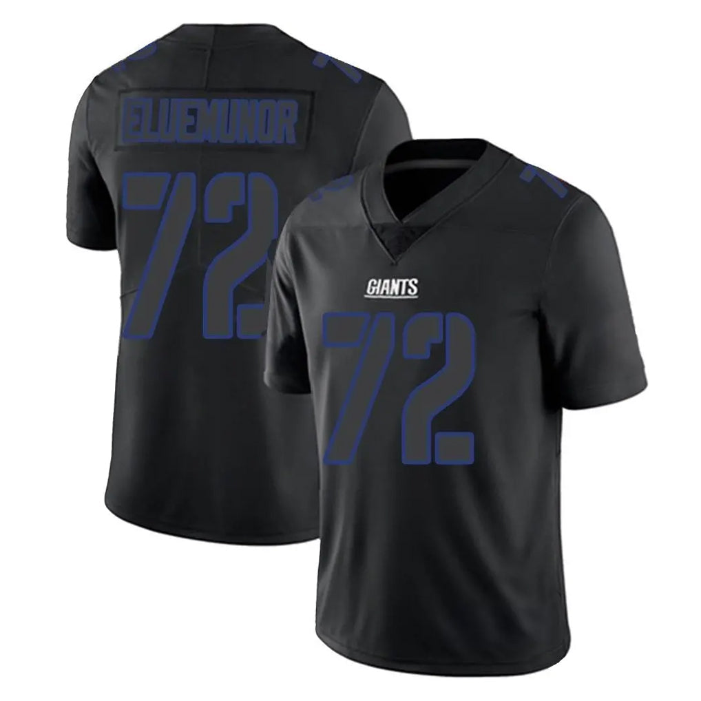 Jdoa NY.Giants #72 Jermaine Eluemunor Player Black Impact Limited Home Game Stitched Jerseys