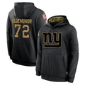 Jdoa NY.Giants #72 Jermaine Eluemunor Player Black Salute to Service Hoodies Limited Game Stitched Jerseys