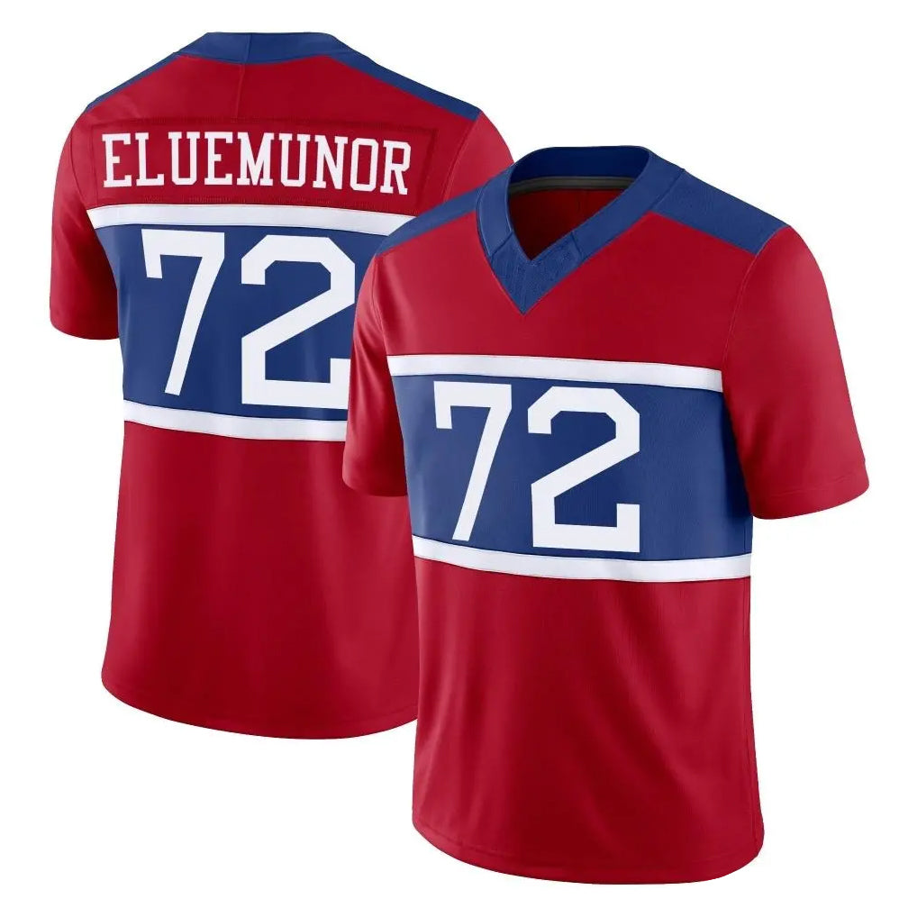 Jdoa NY.Giants #72 Jermaine Eluemunor Player Red Century Vapor F.U.S.E. Home Game Stitched Jerseys