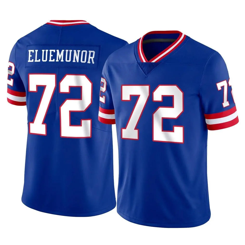 Jdoa NY.Giants #72 Jermaine Eluemunor Player Royal Classic Vapor Home Game Stitched Jerseys