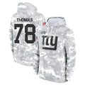 Jdoa NY.Giants #78 Andrew Thomas Player Arctic Camo Salute to Service Pullover Hoodies Limited Game Stitched Jerseys