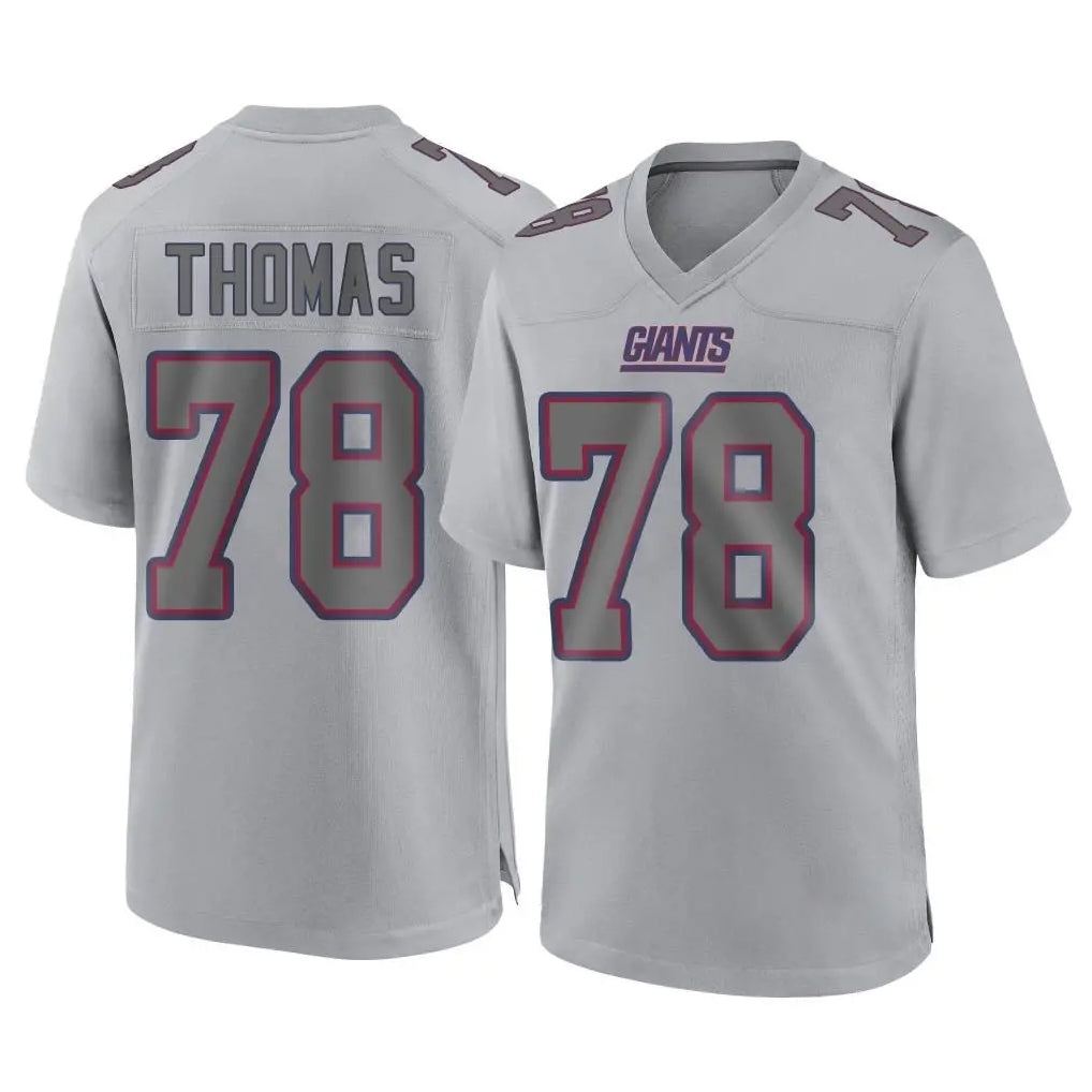 Jdoa NY.Giants #78 Andrew Thomas Player Gray Atmosphere Fashion Limited Game Stitched Jerseys