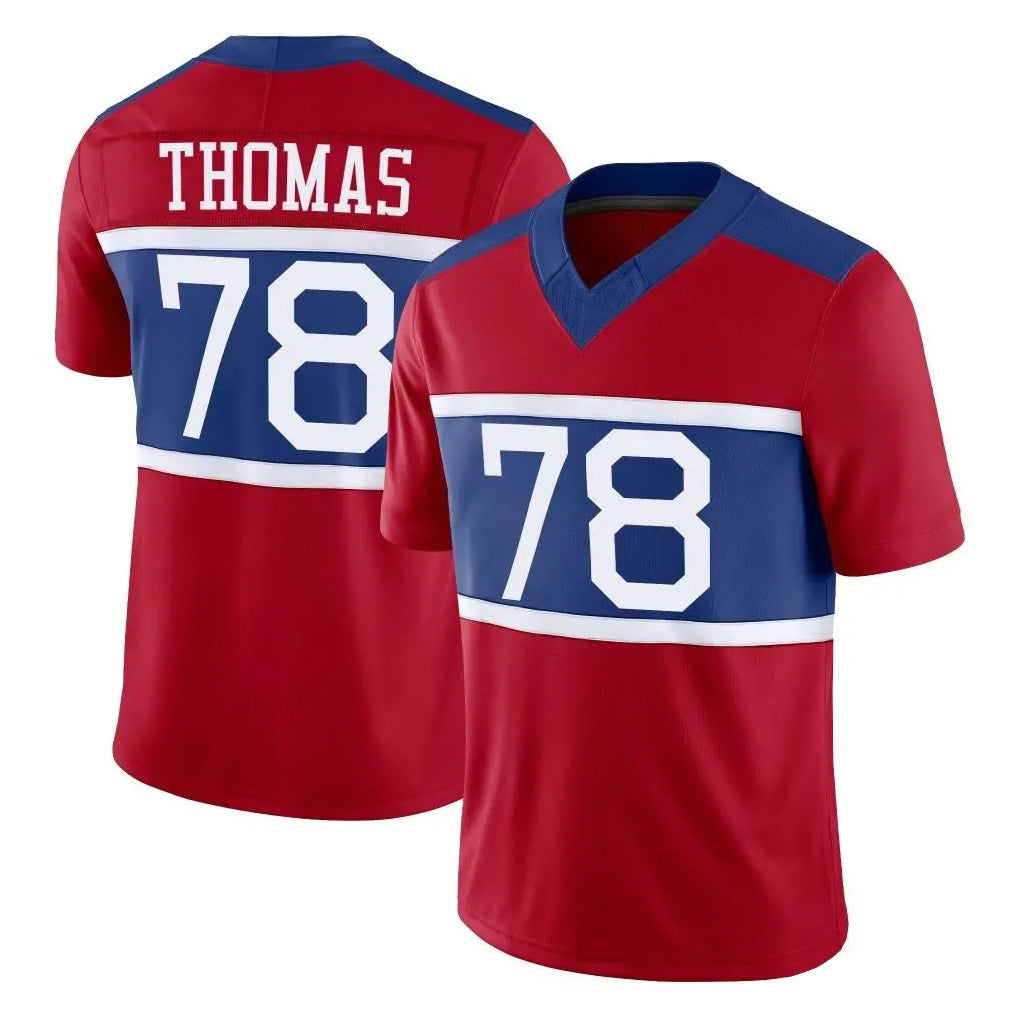 Jdoa NY.Giants #78 Andrew Thomas Player Red Century Vapor F.U.S.E. Home Game Stitched Jerseys