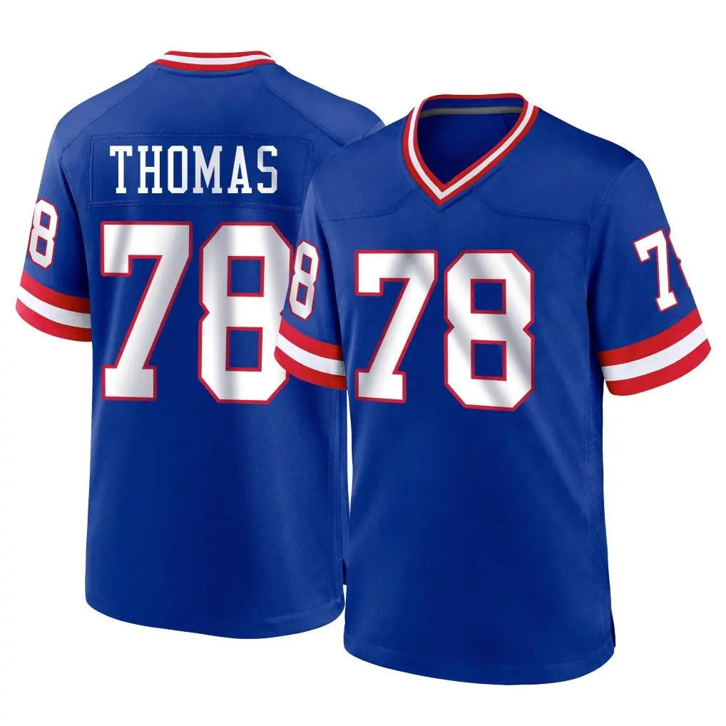 Jdoa NY.Giants #78 Andrew Thomas Player Royal Classic Home Game Stitched Jerseys
