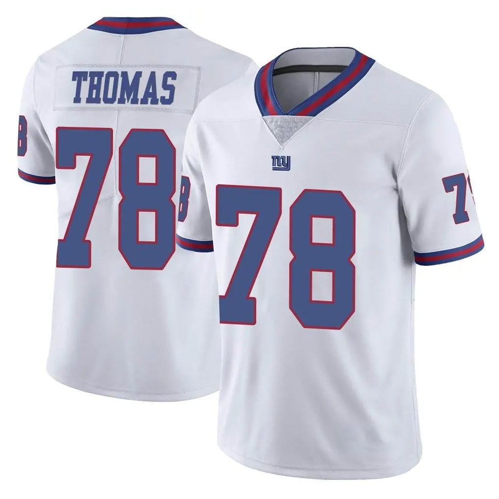 Jdoa NY.Giants #78 Andrew Thomas Player White Color Rush Home Game Stitched Jerseys