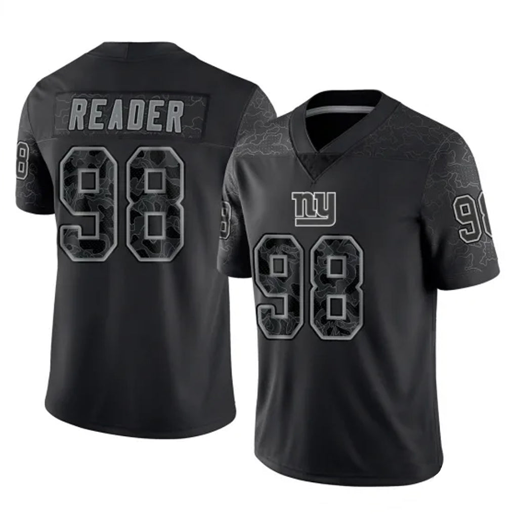 Jdoa NY.Giants #98 DJ Reader Player Black Limited Reflective Home Game Stitched Jerseys