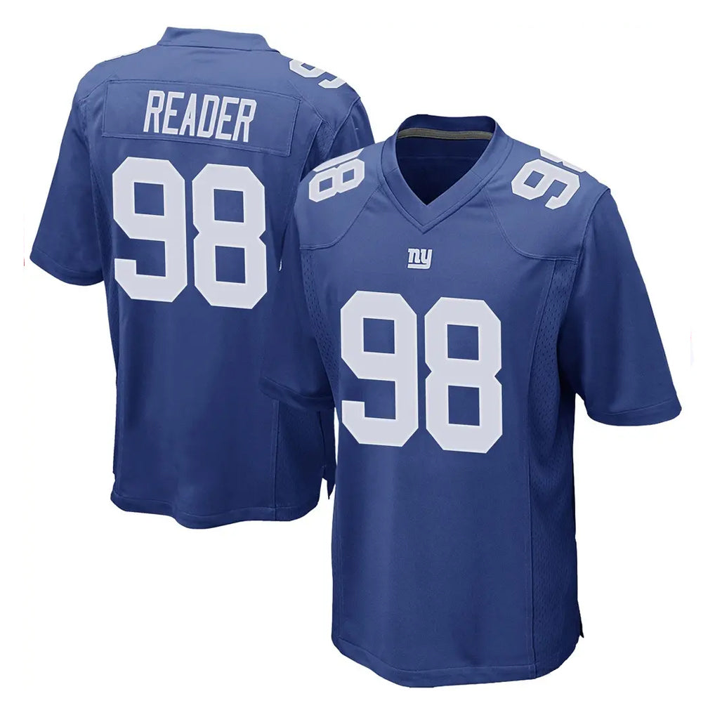 Jdoa NY.Giants #98 DJ Reader Player Royal Home Game Stitched Jerseys