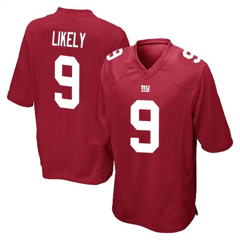 Jdoa NY.Giants #9 Lsaiah Likely Player Red Home Game Stitched Jerseys