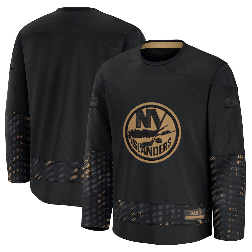Jdoa NY.Islanders Black 2024 Military Appreciation Practice Jerseys