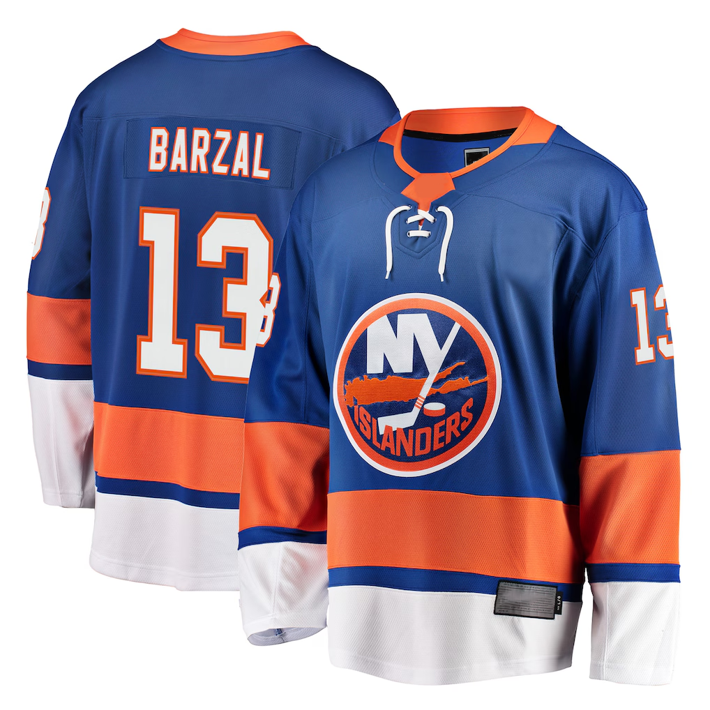 Jdoa NY.Islanders #13 Mathew Barzal Royal Breakaway Jerseys