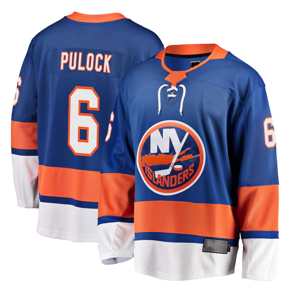Jdoa NY.Islanders #6 Ryan Pulock Royal Breakaway Player Jerseys