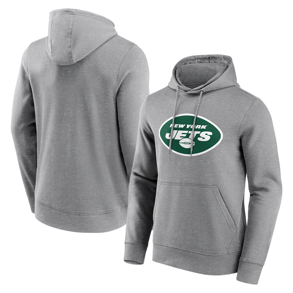 Jdoa NY.Jets Gray LOGO Pullover Hoodies Limited Game Blank Player Stitched Jerseys
