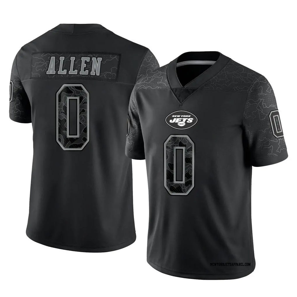 Jdoa NY.Jets #0 Braelon Allen Player Black REFLECTIVE Limited Stitched Jerseys