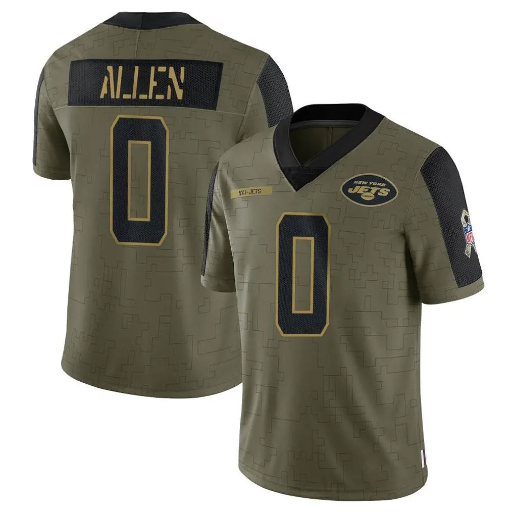 Jdoa NY.Jets #0 Braelon Allen Player Olive Salute To Service Limited Game Stitched Jerseys