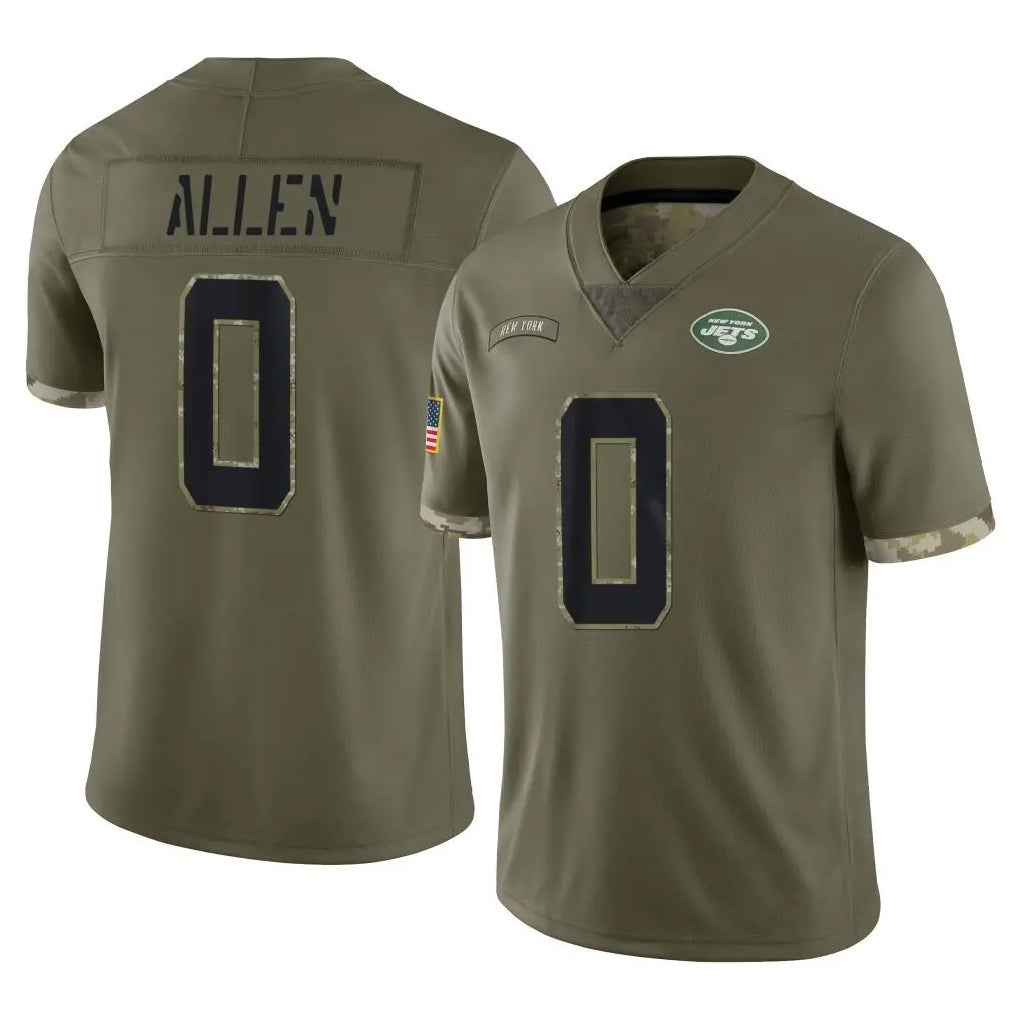 Jdoa NY.Jets #0 Braelon Allen Player Olive Salute To Service Limited Stitched Jerseys