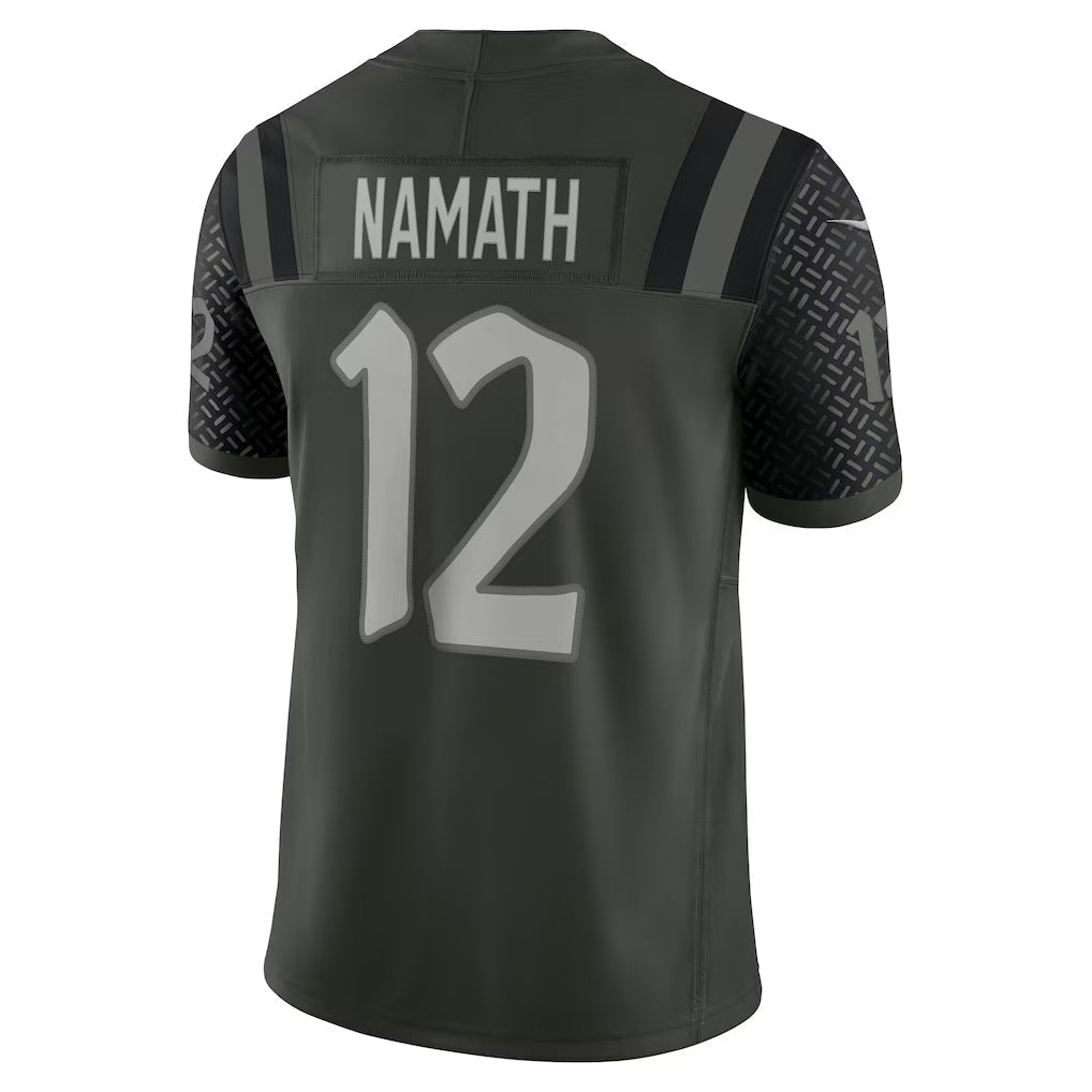Jdoa NY.Jets #12 Joe Namath Player Gotham Green Rivalries Collection Limited Stitched Jerseys
