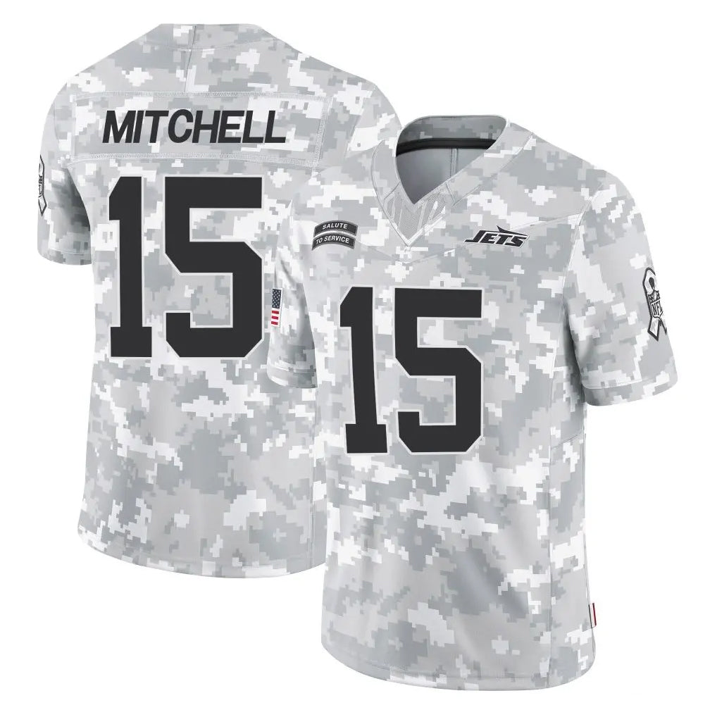 Jdoa NY.Jets #15 Adonai Mitchell Player Arctic Camo Salute to Service Limited Game Stitched Jerseys