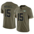 Jdoa NY.Jets #15 Adonai Mitchell Player Olive Salute To Service Limited Stitched Jerseys