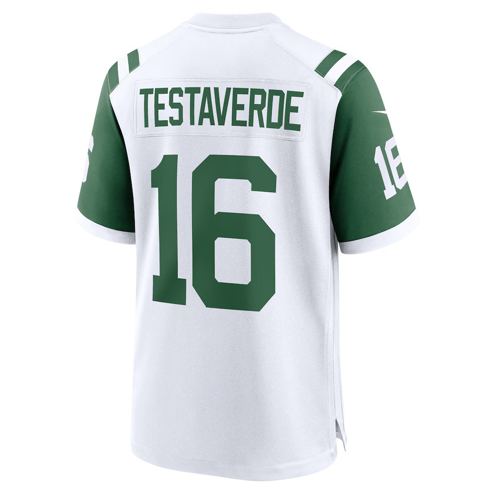 Jdoa NY.Jets #16 Vinny Testaverde White Retired Player Alternate Game Stitched Jerseys