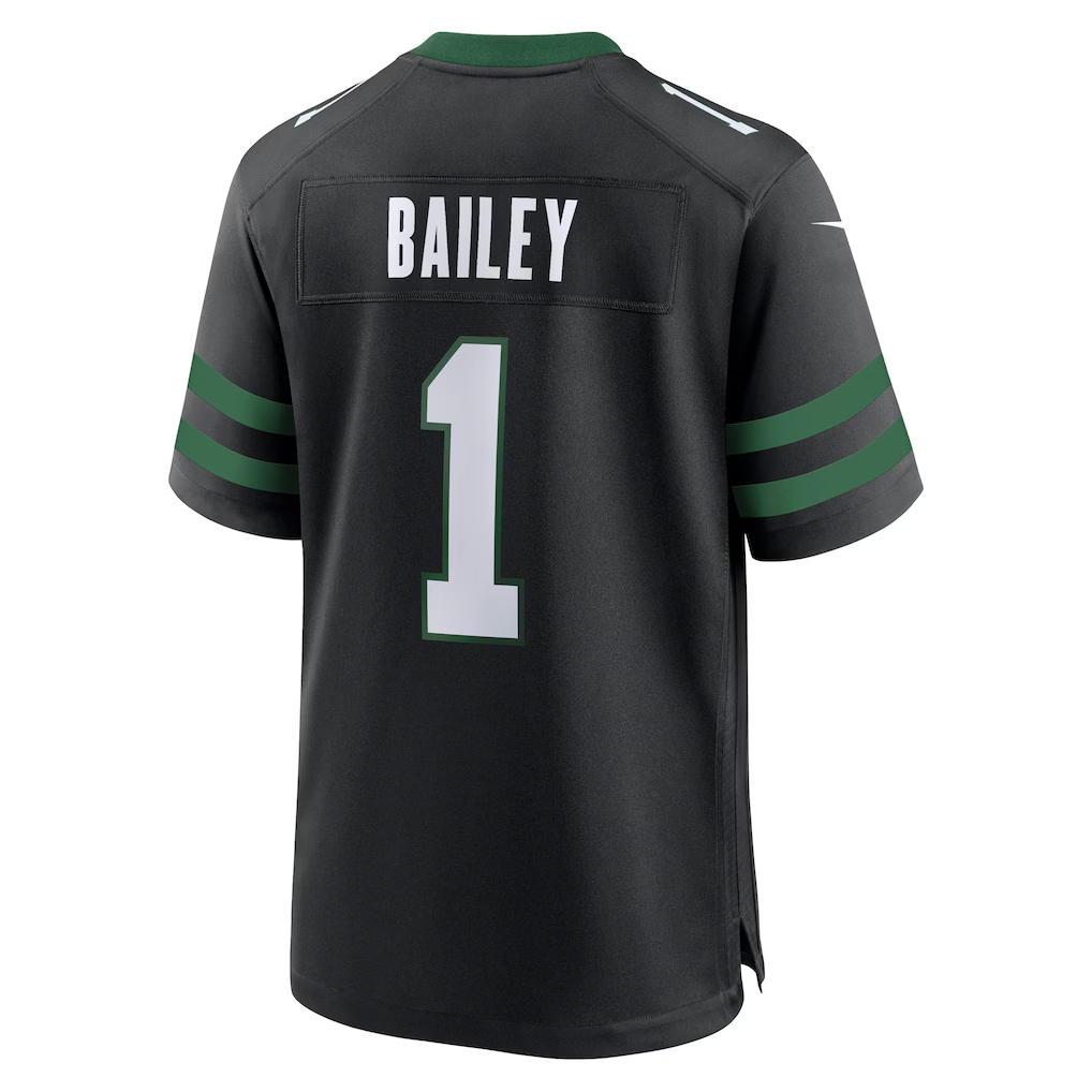 Jdoa NY.Jets #1 David Bailey Legacy Black Alternate Game Player Stitched Jerseys