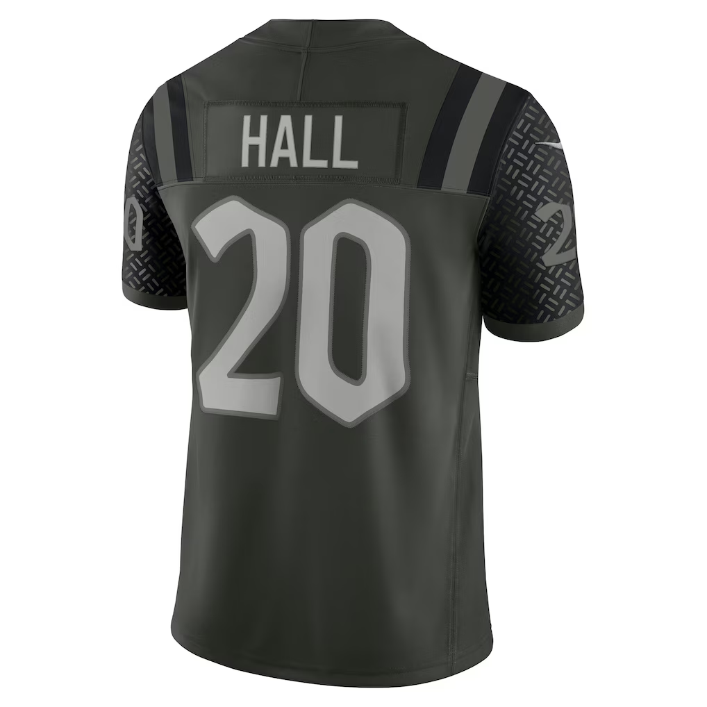 Jdoa NY.Jets #20 Breece Hall Gotham Green 2025 Rivalries Collection Stitched Limited Jerseys
