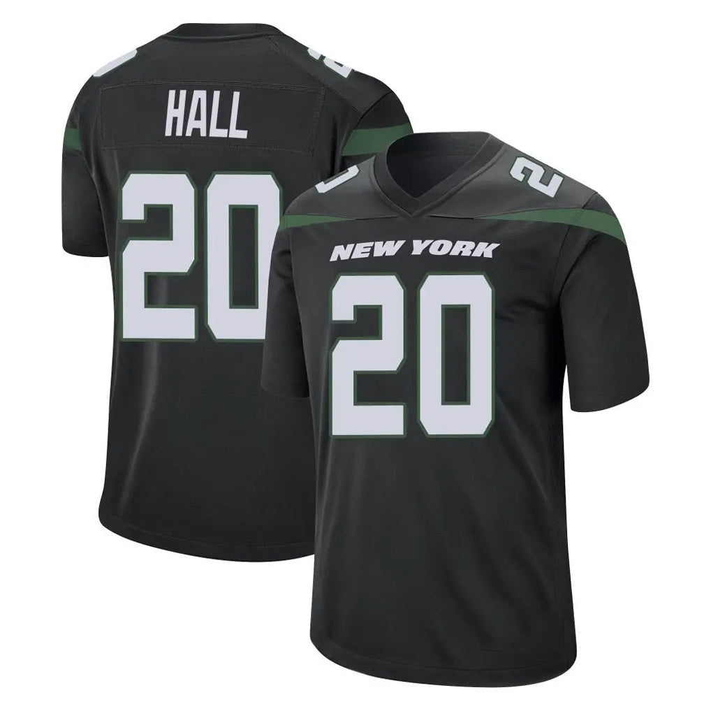 Jdoa NY.Jets #20 Breece Hall Player Stealth Black Home Game Stitched Jerseys