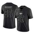 Jdoa NY.Jets #26 Nahshon Wright Player Stealth Black Limited Reflective Home Game Stitched Jerseys