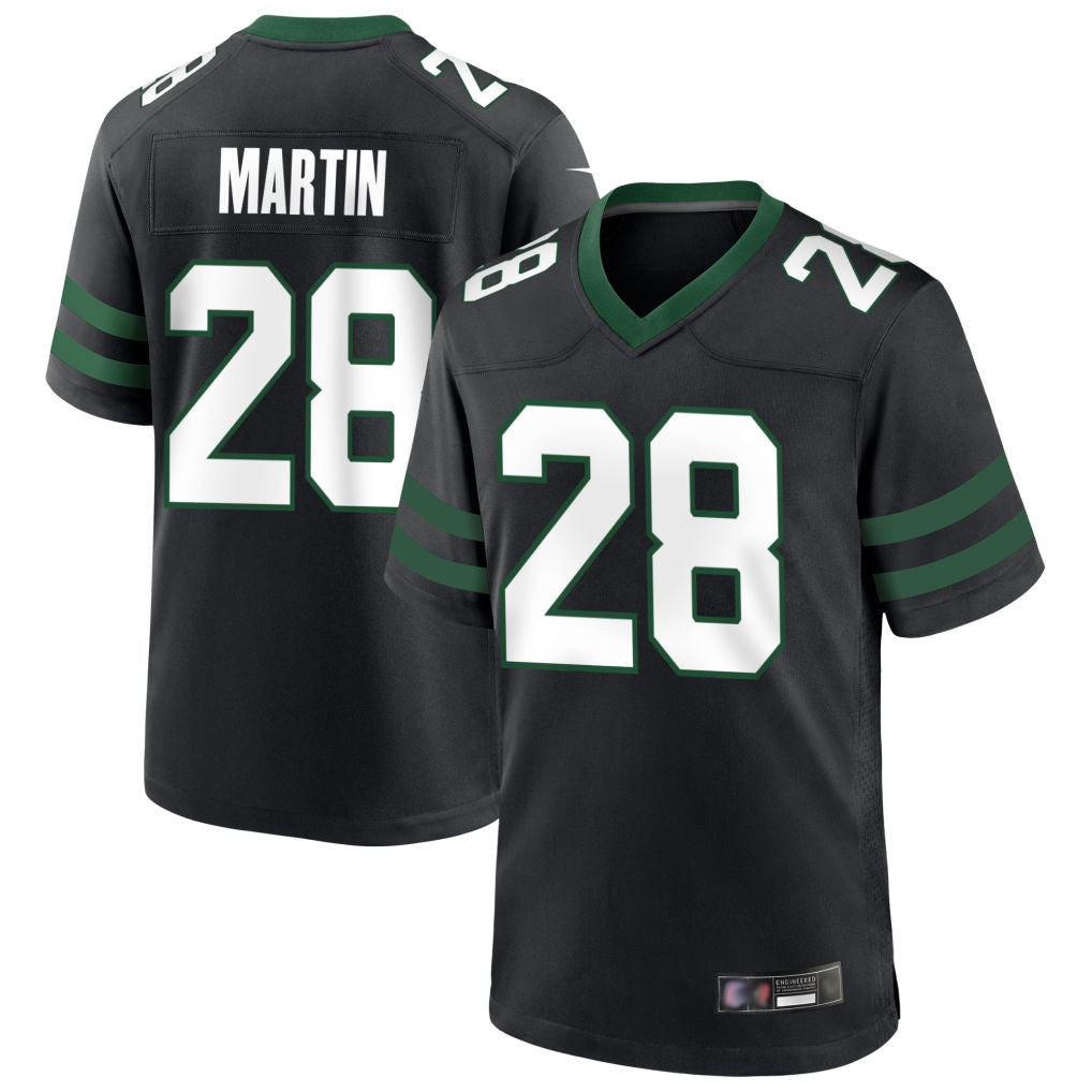 Jdoa NY.Jets #28 Curtis Martin Player Black Home Game Stitched Jerseys