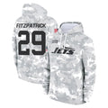 Jdoa NY.Jets #29 Minkah Fitzpatrick Player Arctic Camo Salute to Service Pullover Hoodies Limited Game Stitched Jerseys