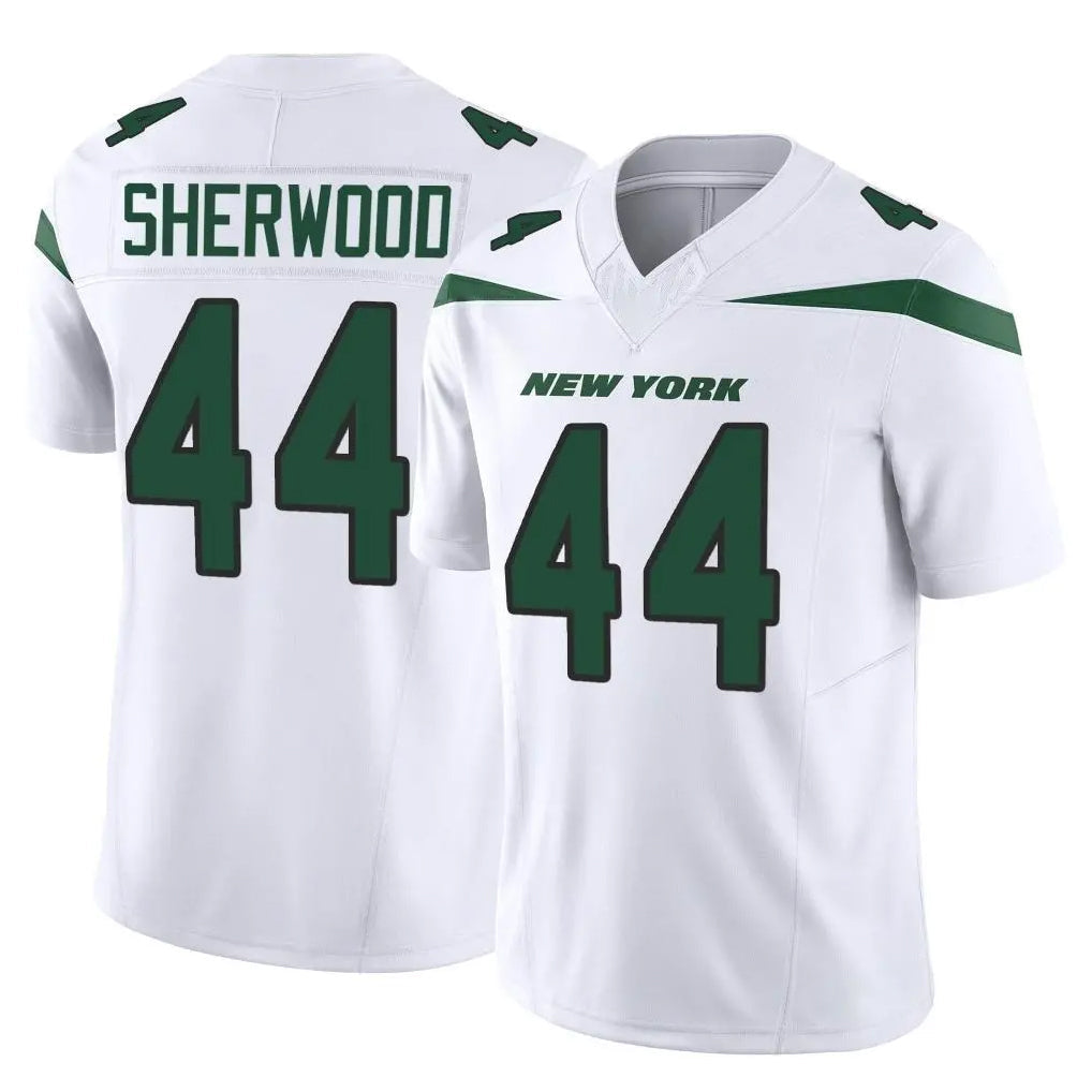 Jdoa NY.Jets #44 Jamien Sherwood Player White Limited Vapor F.U.S.E. Home Game Stitched Jerseys