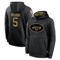 Jdoa NY.Jets #5 Garrett Wilson Player Black Salute to Service Hoodies Limited Game Stitched Jerseys