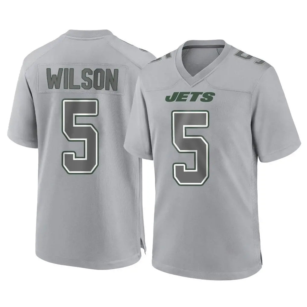 Jdoa NY.Jets #5 Garrett Wilson Player Gray Limited Atmosphere Fashion Home Game Stitched Jerseys