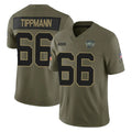 Jdoa NY.Jets #66 Joe Tippmann Player Olive 2025 Salute To Service Limited Stitched Jerseys