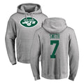 Jdoa NY.Jets #7 Geno Smith Player Gray LOGO Pullover Hoodies Limited Game Stitched Jerseys