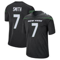 Jdoa NY.Jets #7 Geno Smith Player Stealth Black Home Game Stitched Jerseys