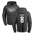 Jdoa NY.Jets #8 Andre Cisco Player Gray Pullover Hoodies Limited Game Stitched Jerseys