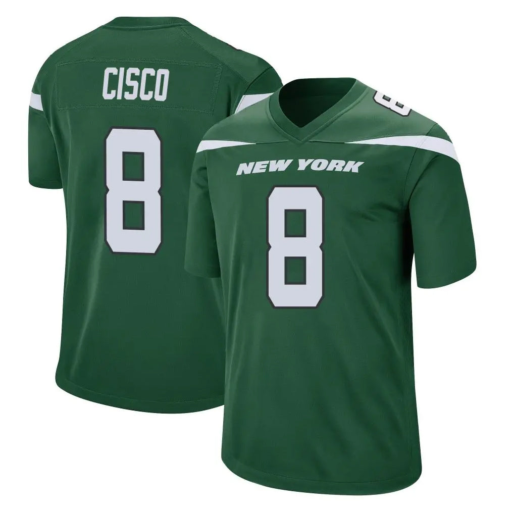 Jdoa NY.Jets #8 Andre Cisco Player Green Home Game Stitched Jerseys