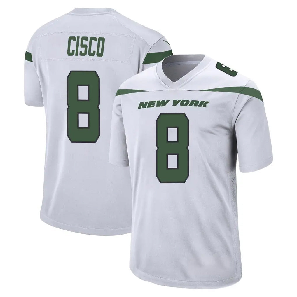 Jdoa NY.Jets #8 Andre Cisco Player White Spotlight Home Game Stitched Jerseys