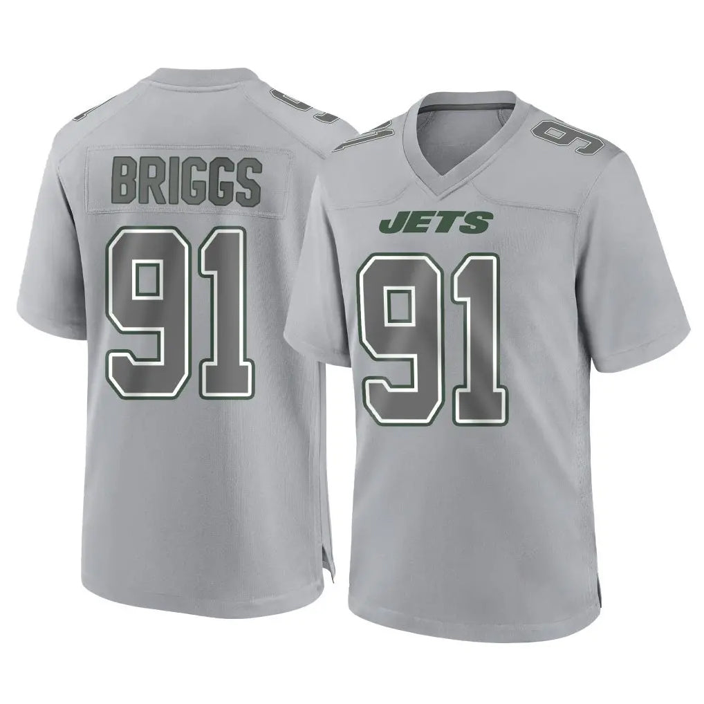 Jdoa NY.Jets #91 Jowon Briggs Player Gray Limited Atmosphere Fashion Home Game Stitched Jerseys