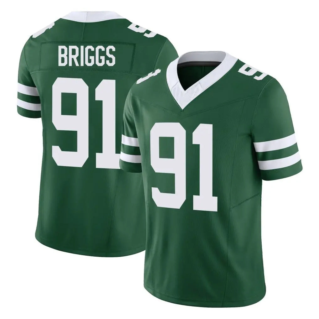 Jdoa NY.Jets #91 Jowon Briggs Player Green Legacy Limited Vapor F.U.S.E. Home Game Stitched Jerseys
