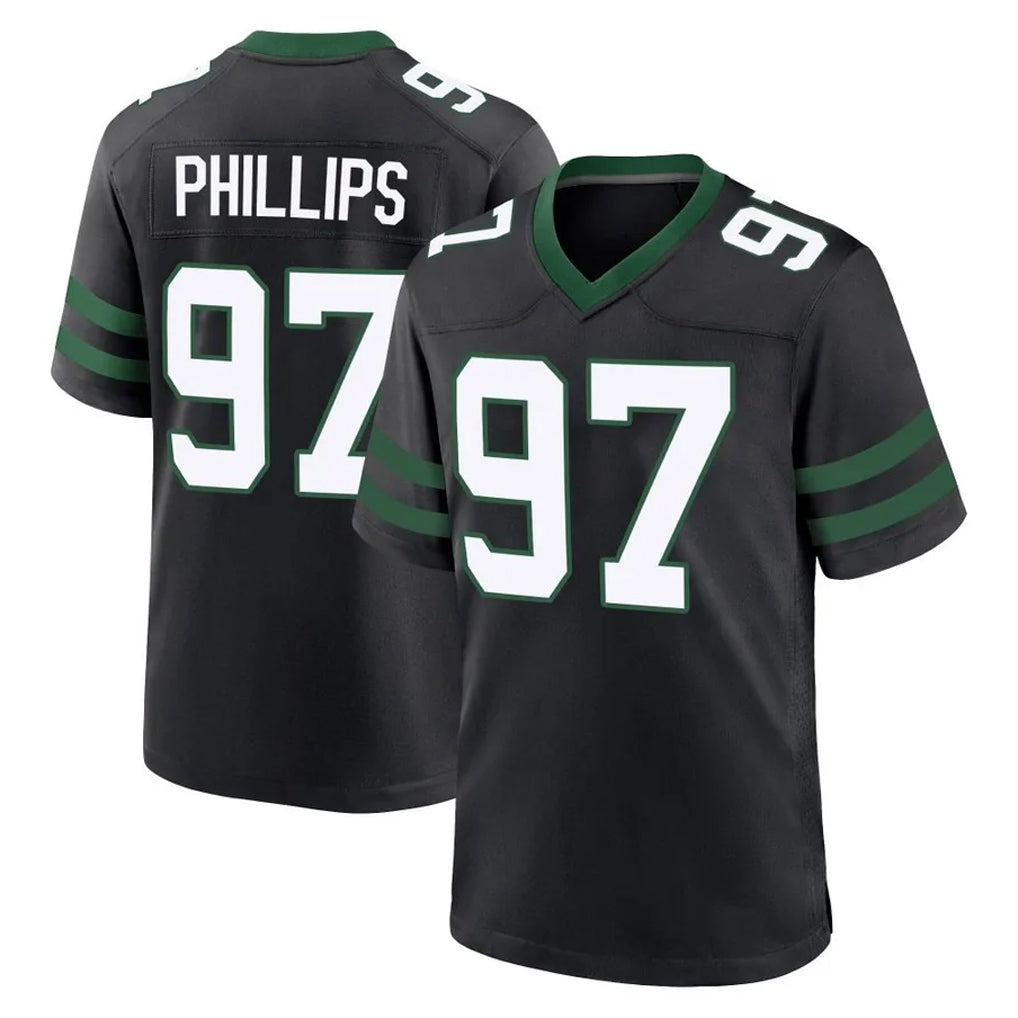 Jdoa NY.Jets #97 Harrison Phillips Player Black Legacy Home Game Stitched Jerseys