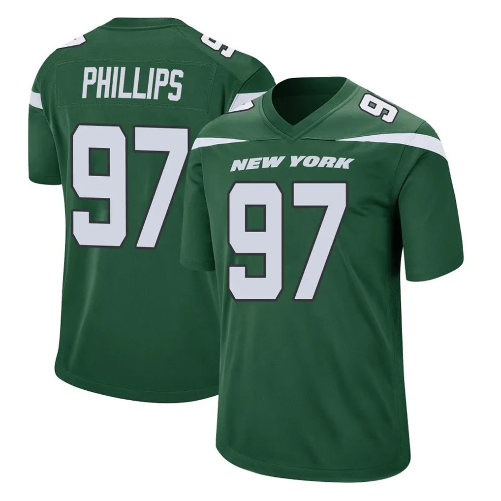 Jdoa NY.Jets #97 Harrison Phillips Player Green Home Game Stitched Jerseys