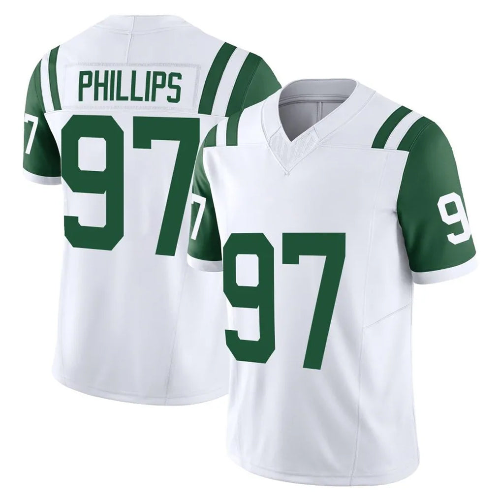 Jdoa NY.Jets #97 Harrison Phillips Player White Limited Classic Vapor F.U.S.E. Home Game Stitched Jerseys