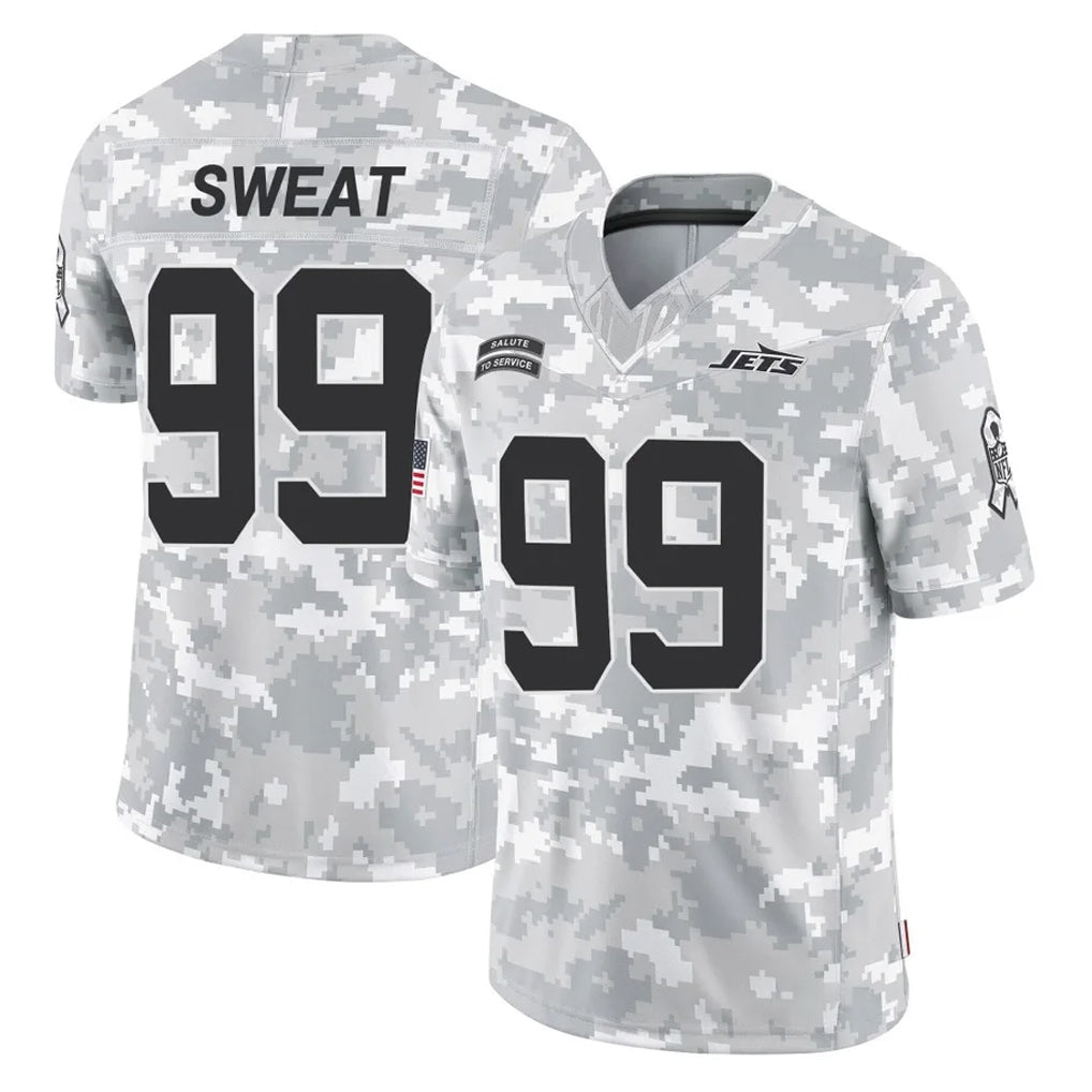 Jdoa NY.Jets #99 T'Vondre Sweat Player Arctic Camo Salute to Service Limited Game Stitched Jerseys