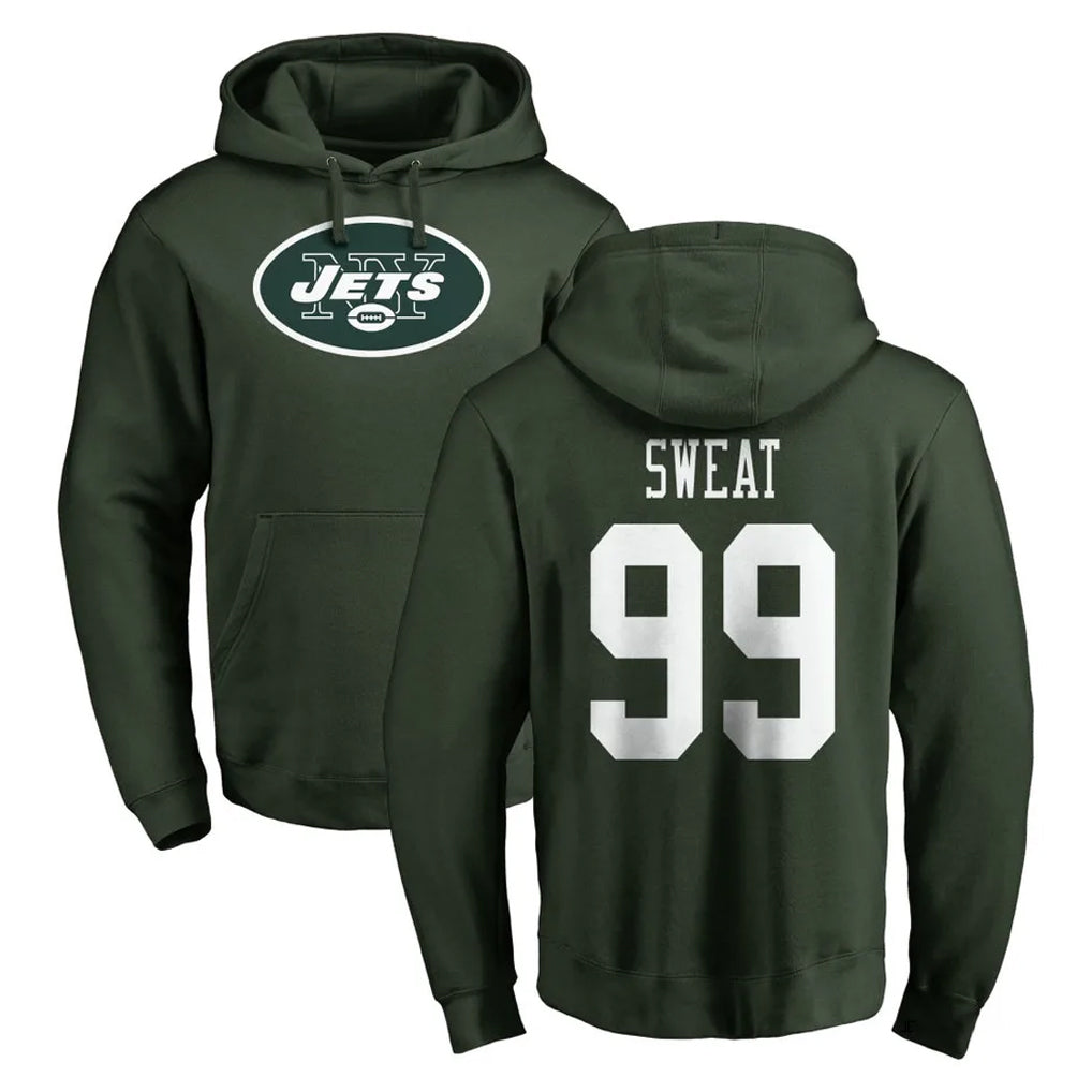 Jdoa NY.Jets #99 T'Vondre Sweat Player Green LOGO Pullover Hoodies Limited Game Stitched Jerseys
