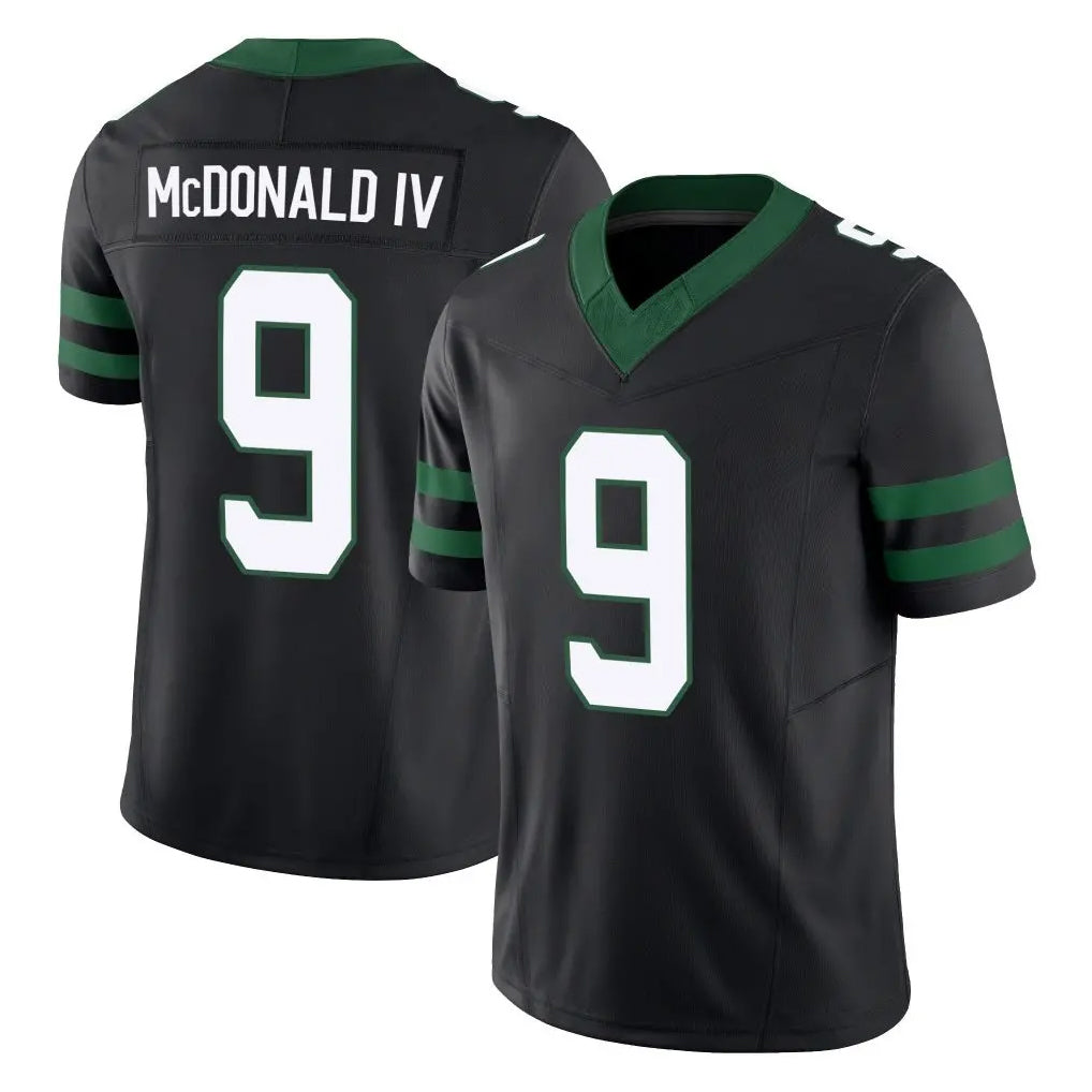 Jdoa NY.Jets #9 Will McDonald IV Player Black Limited Legacy Vapor F.U.S.E. Home Game Stitched Jerseys
