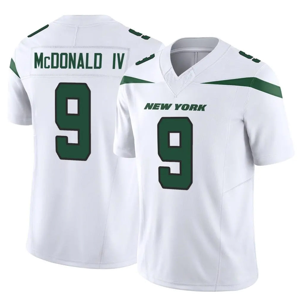 Jdoa NY.Jets #9 Will McDonald IV Player White Limited Vapor F.U.S.E. Home Game Stitched Jerseys