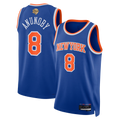 Jdoa NY.Knicks #8 OG Anunoby Blue 2026  Finals Patch Swingman Jerseys - Icon Edition