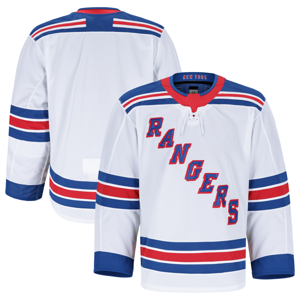 Jdoa NY.Rangers White Away Authentic Pro Jerseys